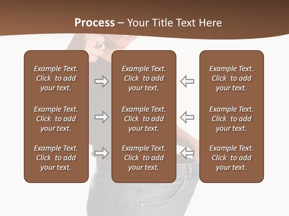 Pretty Brunette Having Lost A Big Deal Of Weight PowerPoint Template