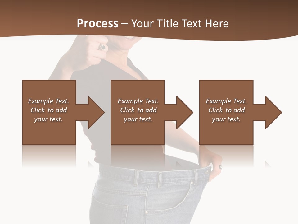 Pretty Brunette Having Lost A Big Deal Of Weight PowerPoint Template
