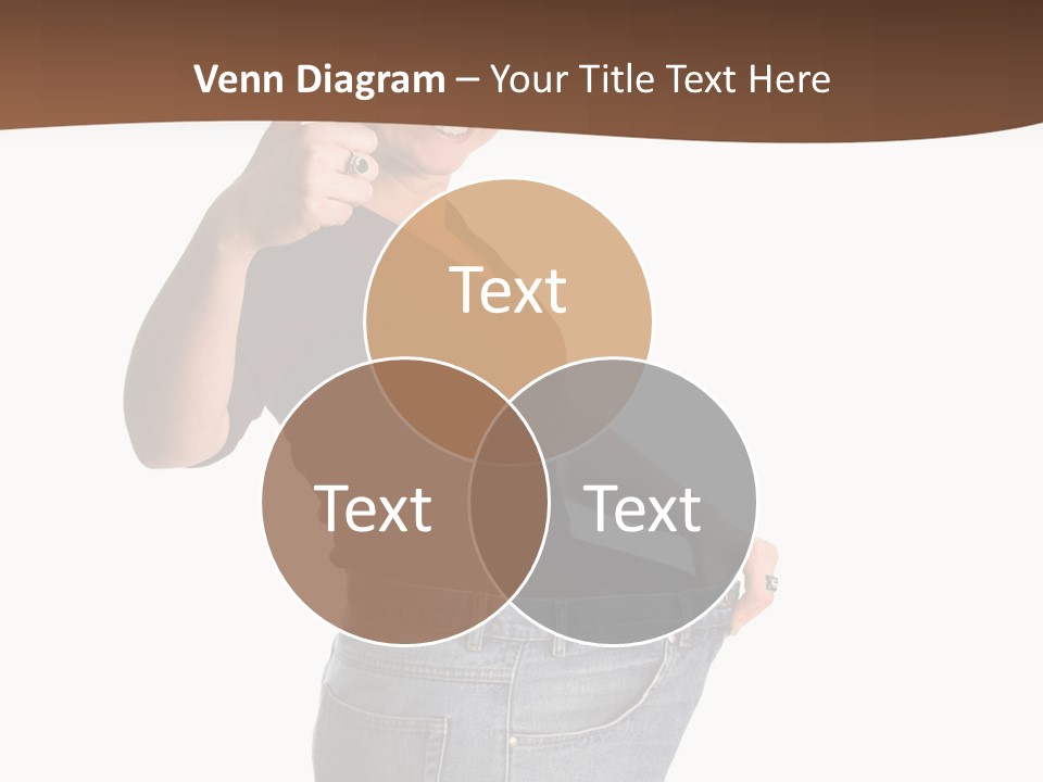 Pretty Brunette Having Lost A Big Deal Of Weight PowerPoint Template