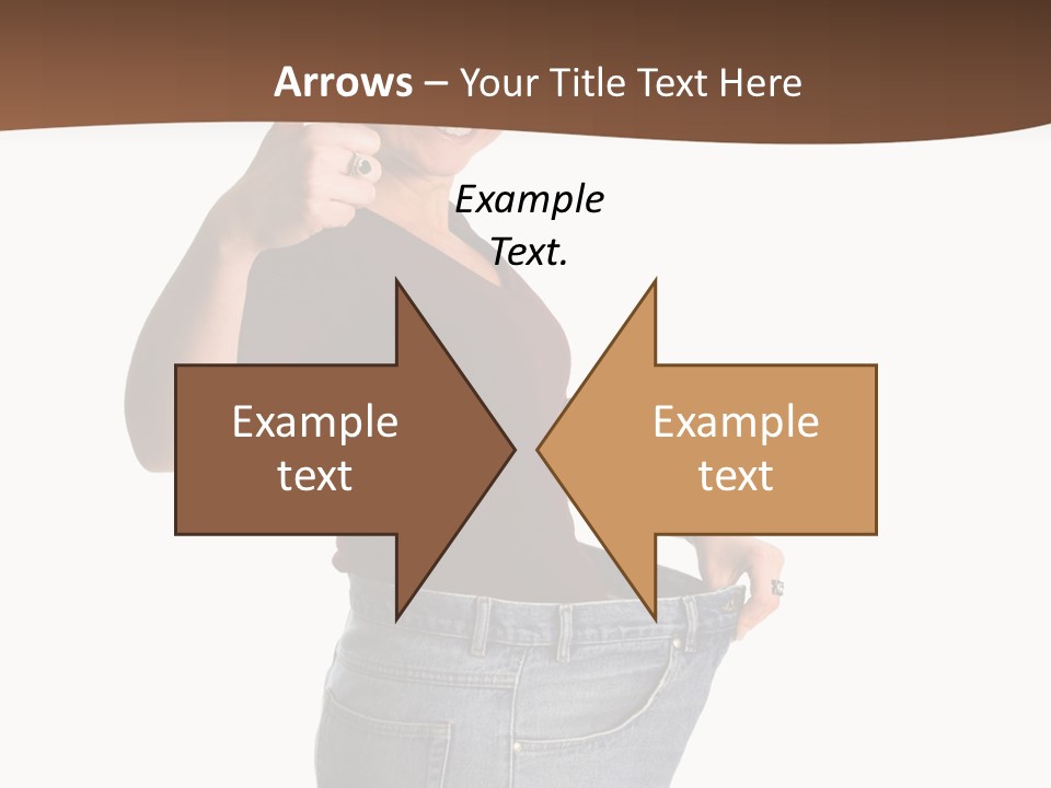 Pretty Brunette Having Lost A Big Deal Of Weight PowerPoint Template