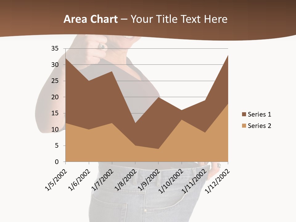 Pretty Brunette Having Lost A Big Deal Of Weight PowerPoint Template