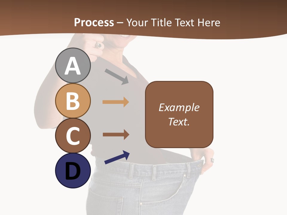 Pretty Brunette Having Lost A Big Deal Of Weight PowerPoint Template