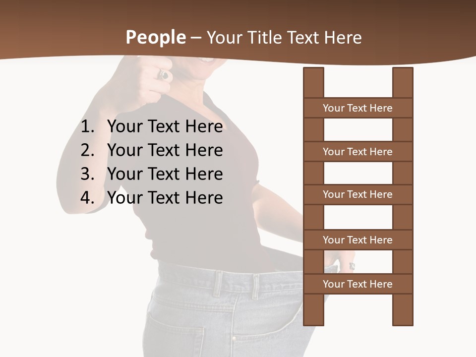 Pretty Brunette Having Lost A Big Deal Of Weight PowerPoint Template