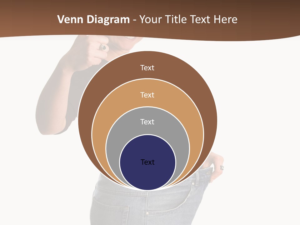 Pretty Brunette Having Lost A Big Deal Of Weight PowerPoint Template