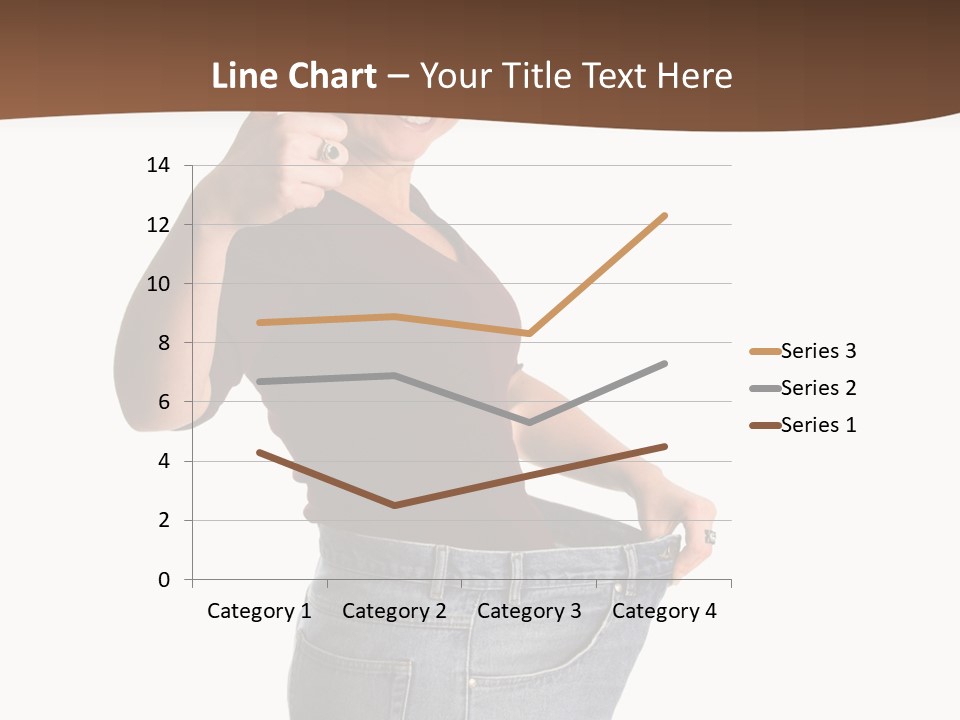 Pretty Brunette Having Lost A Big Deal Of Weight PowerPoint Template