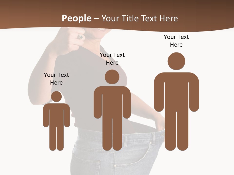 Pretty Brunette Having Lost A Big Deal Of Weight PowerPoint Template