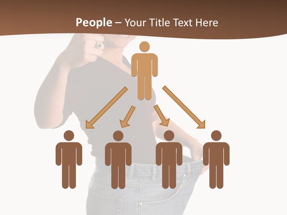 Pretty Brunette Having Lost A Big Deal Of Weight PowerPoint Template