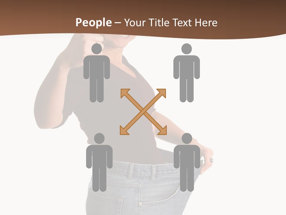 Pretty Brunette Having Lost A Big Deal Of Weight PowerPoint Template