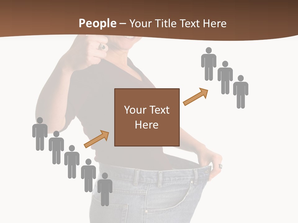 Pretty Brunette Having Lost A Big Deal Of Weight PowerPoint Template