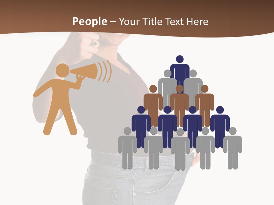 Pretty Brunette Having Lost A Big Deal Of Weight PowerPoint Template