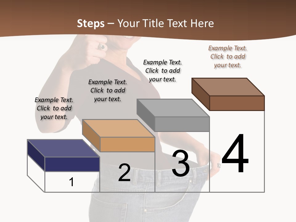 Pretty Brunette Having Lost A Big Deal Of Weight PowerPoint Template