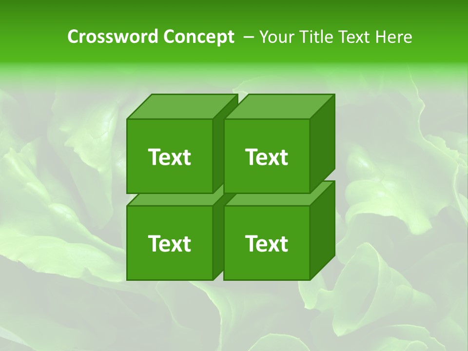 Full Frame Close Up Photo Of A Butter Lettuce - For Background Or Texture PowerPoint Template