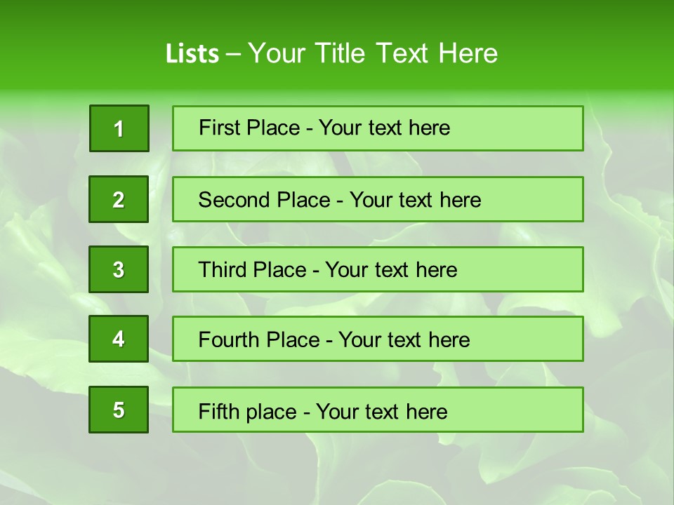 Full Frame Close Up Photo Of A Butter Lettuce - For Background Or Texture PowerPoint Template