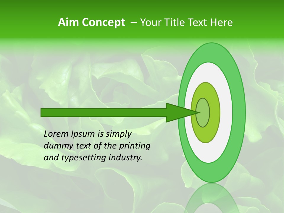 Full Frame Close Up Photo Of A Butter Lettuce - For Background Or Texture PowerPoint Template