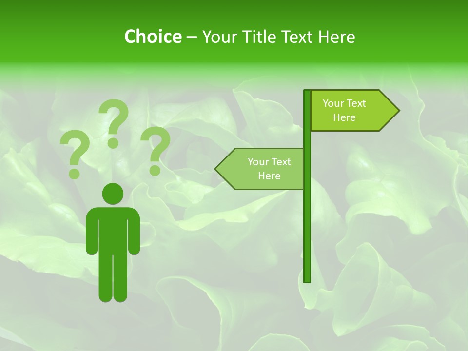 Full Frame Close Up Photo Of A Butter Lettuce - For Background Or Texture PowerPoint Template