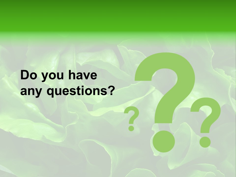 Full Frame Close Up Photo Of A Butter Lettuce - For Background Or Texture PowerPoint Template