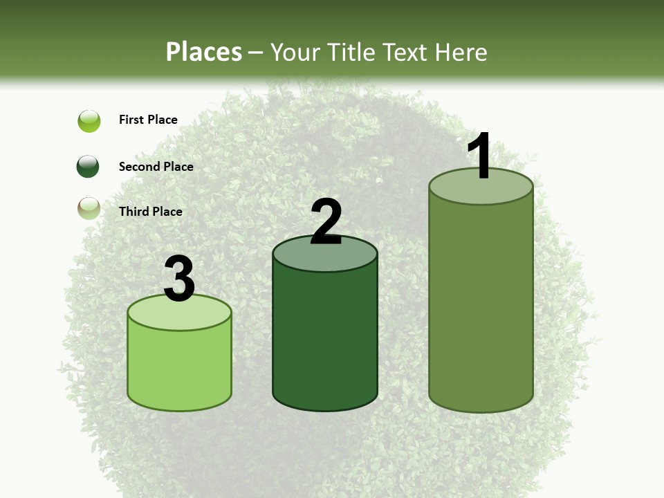 Green Plant Globe With North And South America Over White Background PowerPoint Template