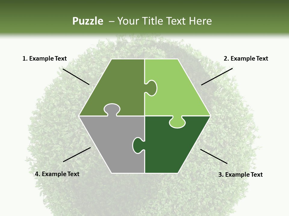 Green Plant Globe With North And South America Over White Background PowerPoint Template