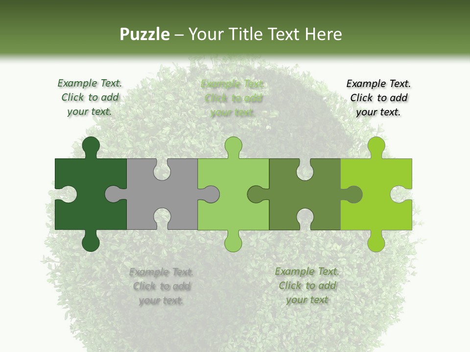 Green Plant Globe With North And South America Over White Background PowerPoint Template