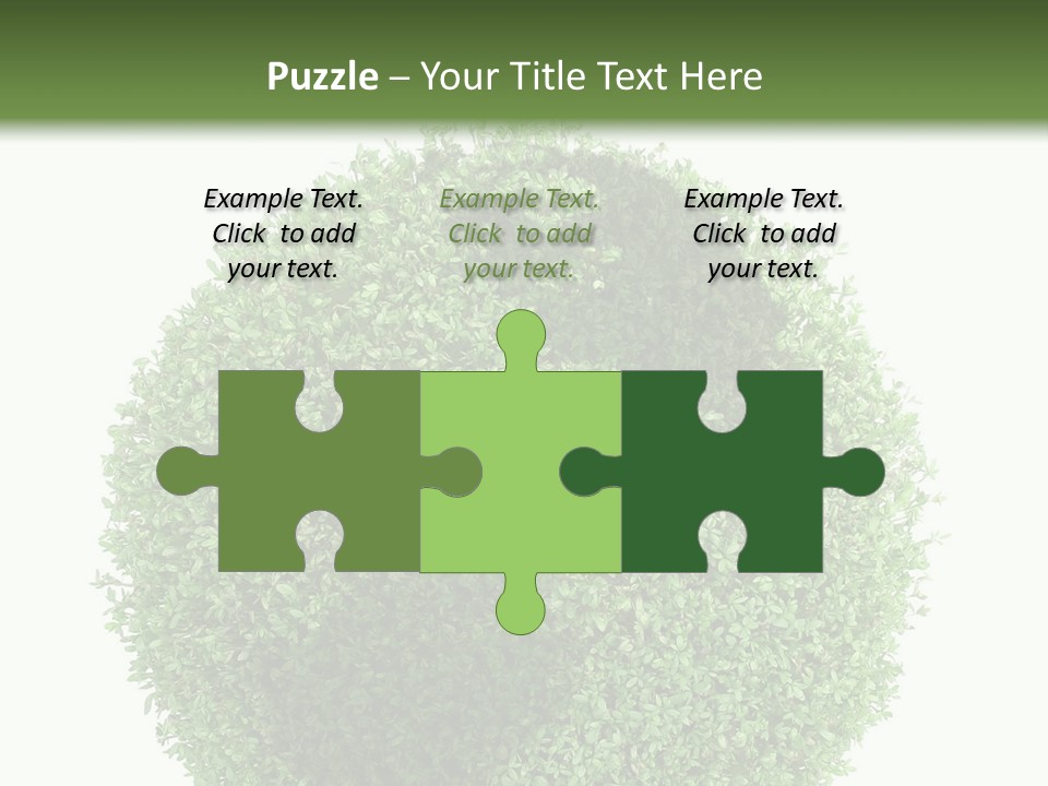 Green Plant Globe With North And South America Over White Background PowerPoint Template