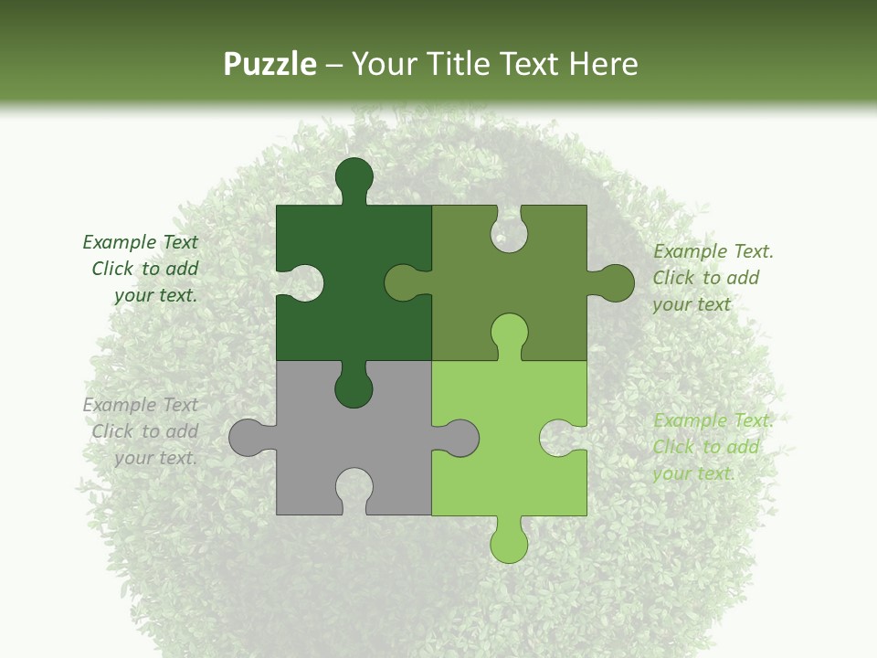 Green Plant Globe With North And South America Over White Background PowerPoint Template