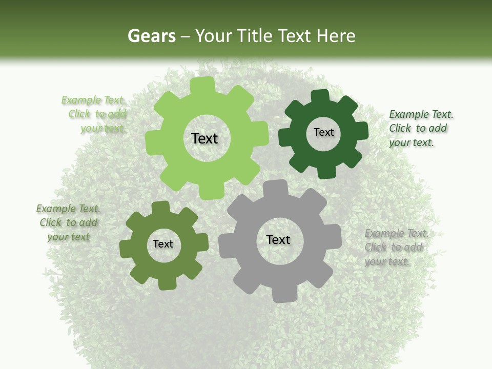 Green Plant Globe With North And South America Over White Background PowerPoint Template