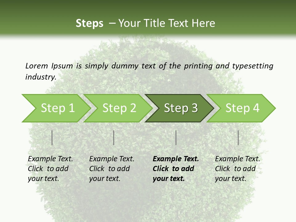 Green Plant Globe With North And South America Over White Background PowerPoint Template