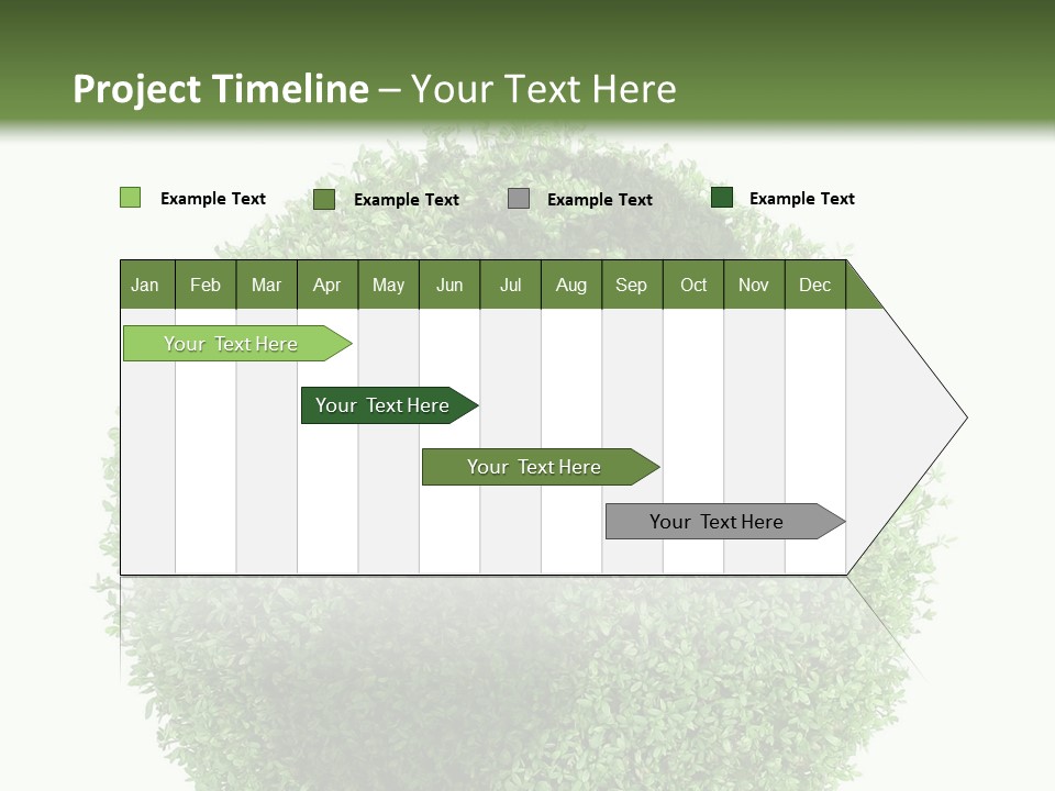 Green Plant Globe With North And South America Over White Background PowerPoint Template