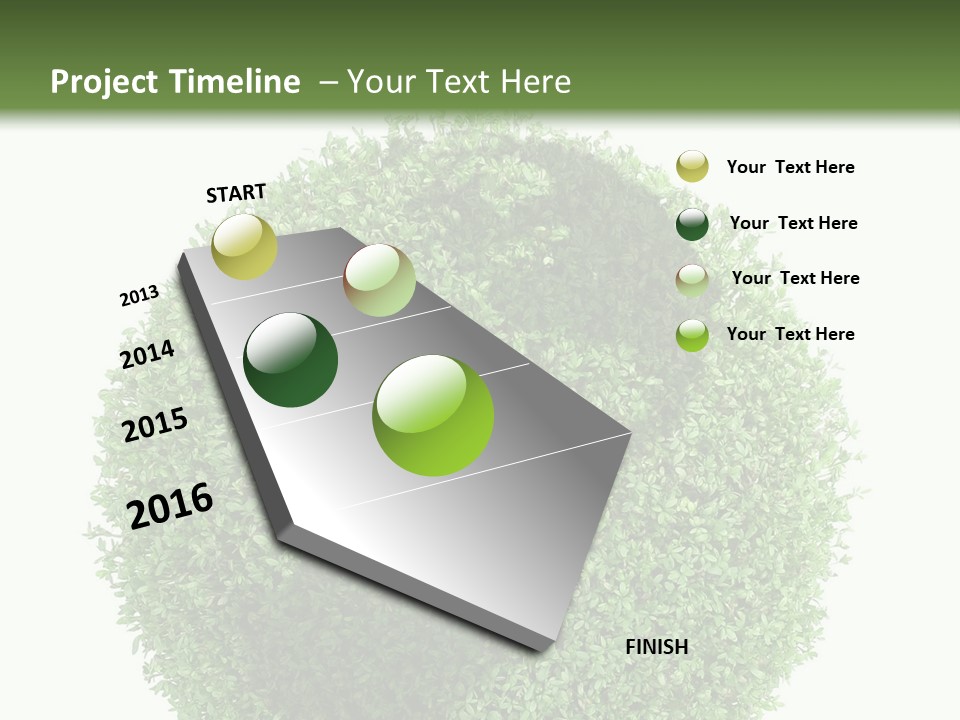 Green Plant Globe With North And South America Over White Background PowerPoint Template