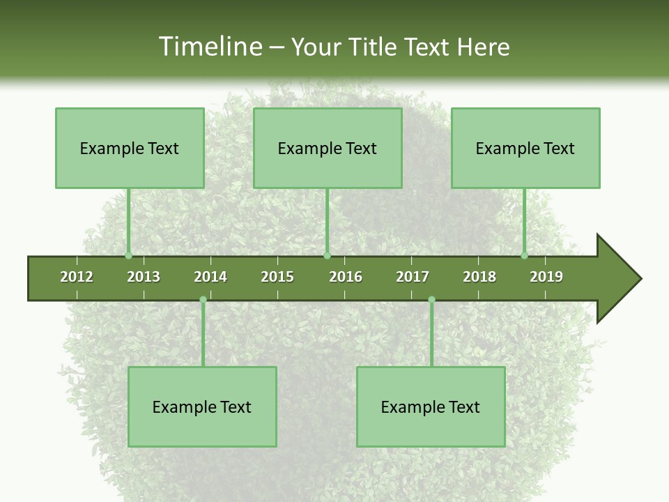 Green Plant Globe With North And South America Over White Background PowerPoint Template