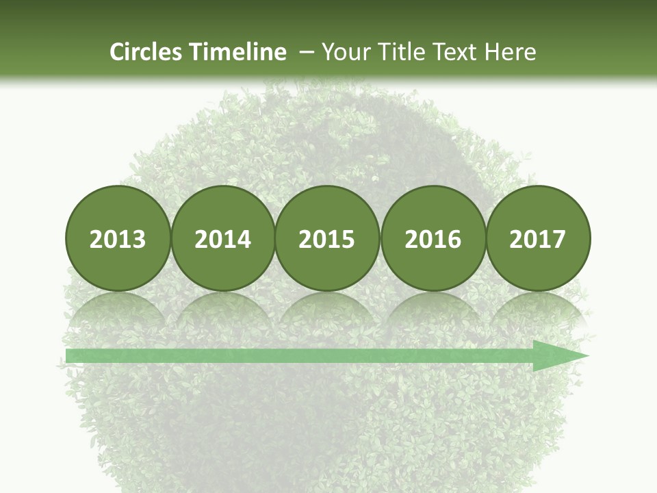 Green Plant Globe With North And South America Over White Background PowerPoint Template