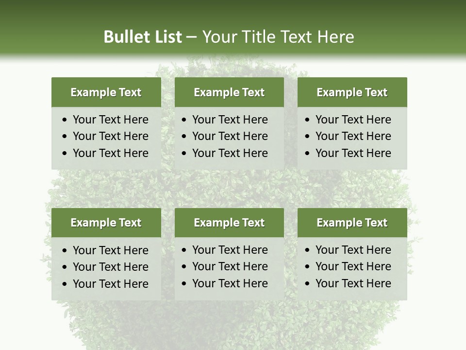 Green Plant Globe With North And South America Over White Background PowerPoint Template