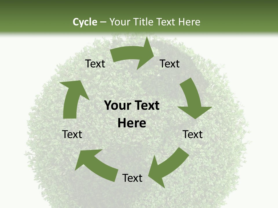 Green Plant Globe With North And South America Over White Background PowerPoint Template