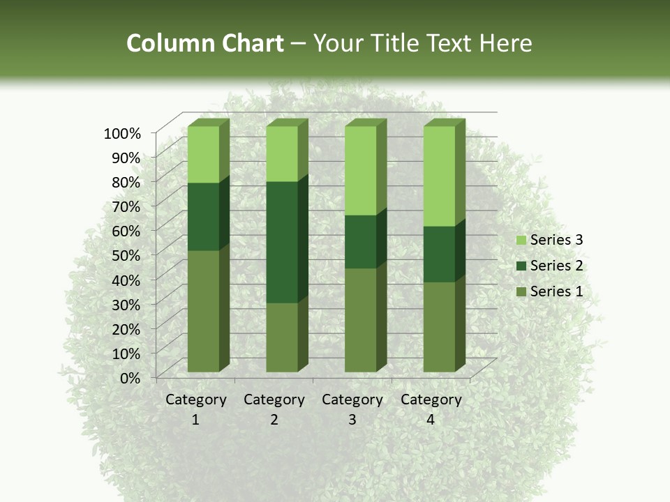 Green Plant Globe With North And South America Over White Background PowerPoint Template
