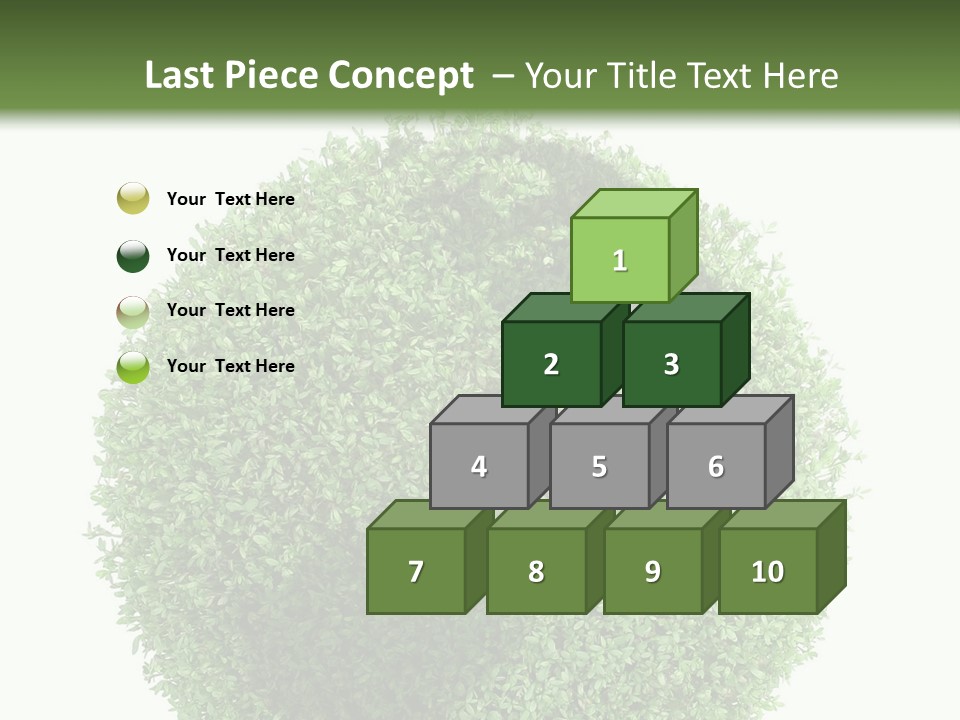 Green Plant Globe With North And South America Over White Background PowerPoint Template