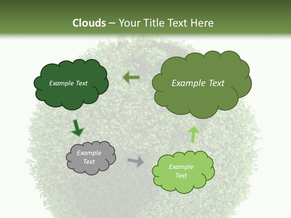 Green Plant Globe With North And South America Over White Background PowerPoint Template