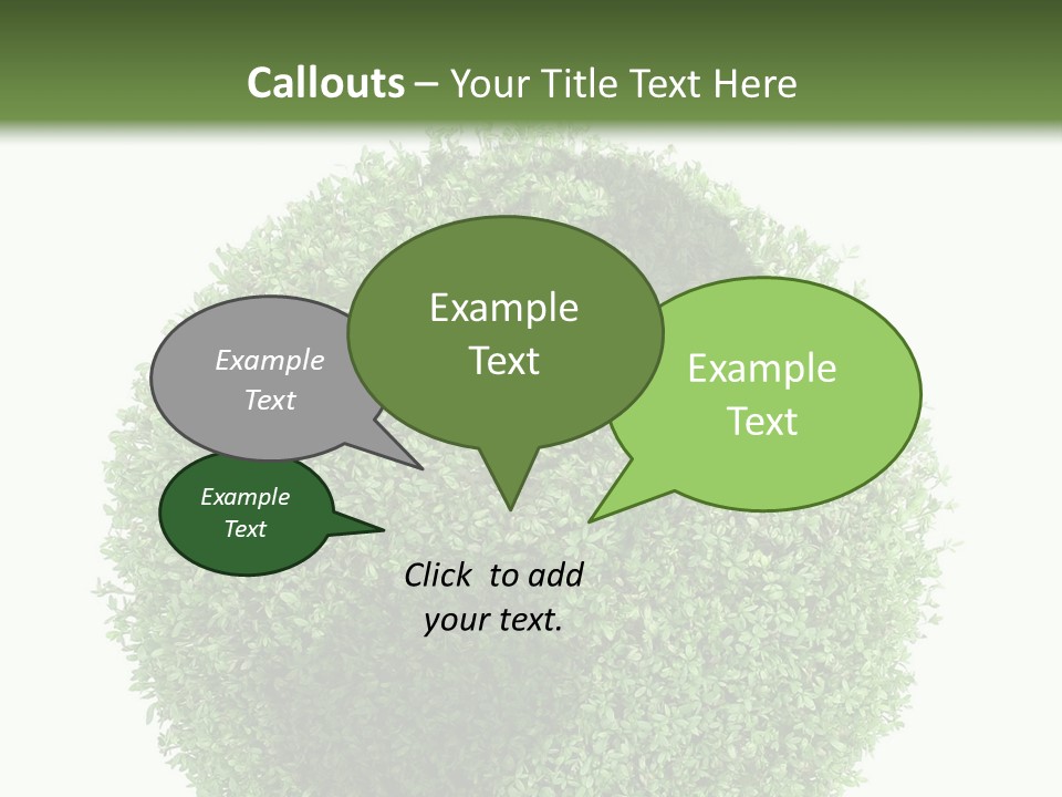 Green Plant Globe With North And South America Over White Background PowerPoint Template