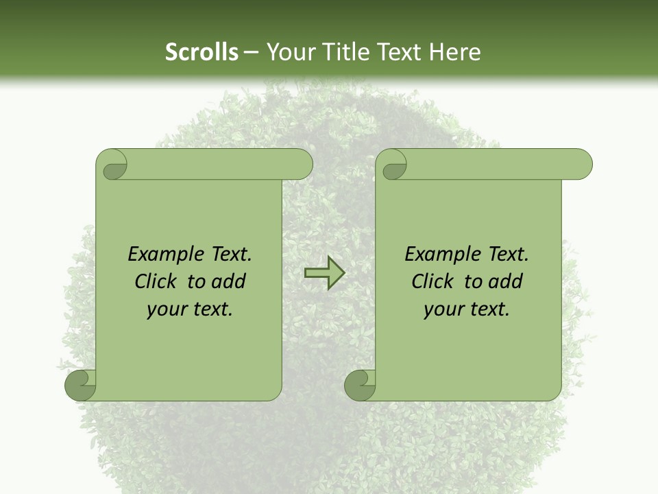 Green Plant Globe With North And South America Over White Background PowerPoint Template
