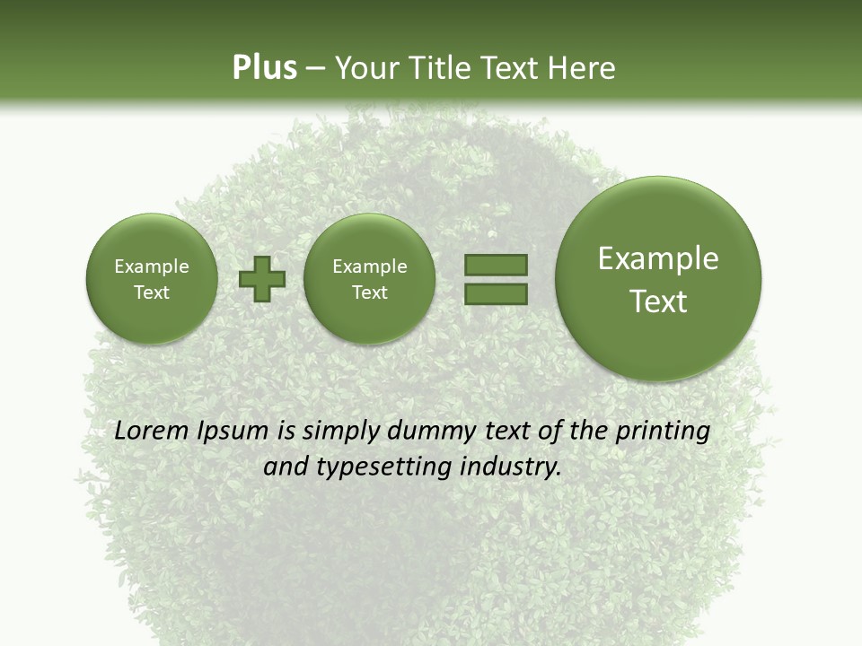 Green Plant Globe With North And South America Over White Background PowerPoint Template