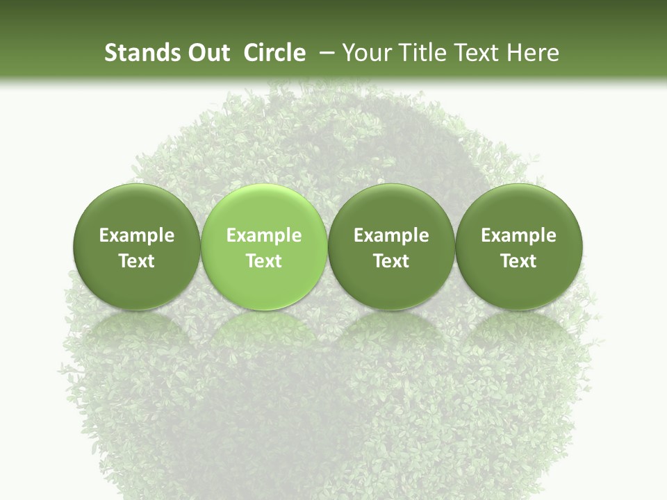 Green Plant Globe With North And South America Over White Background PowerPoint Template