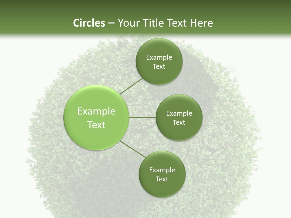 Green Plant Globe With North And South America Over White Background PowerPoint Template