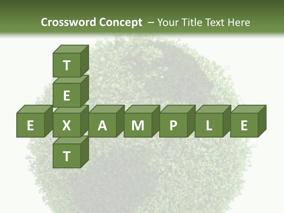 Green Plant Globe With North And South America Over White Background PowerPoint Template