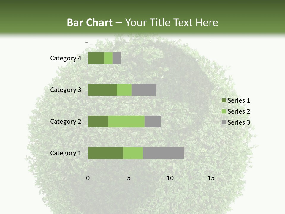 Green Plant Globe With North And South America Over White Background PowerPoint Template