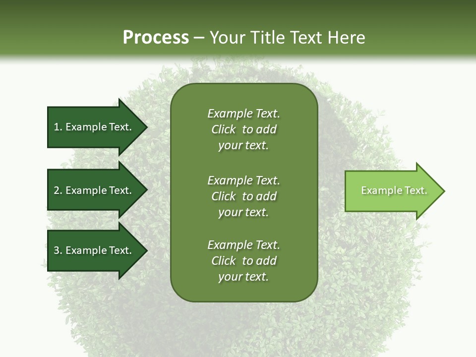 Green Plant Globe With North And South America Over White Background PowerPoint Template