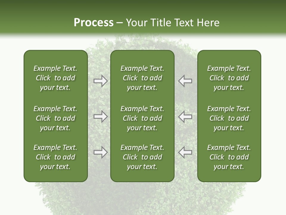 Green Plant Globe With North And South America Over White Background PowerPoint Template