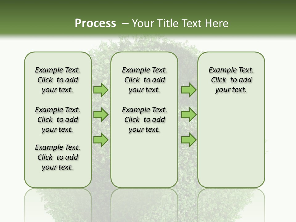 Green Plant Globe With North And South America Over White Background PowerPoint Template