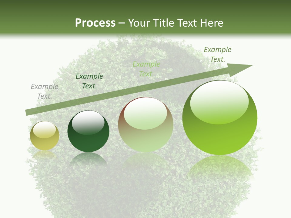 Green Plant Globe With North And South America Over White Background PowerPoint Template