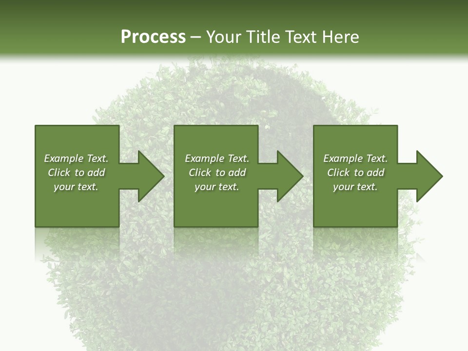 Green Plant Globe With North And South America Over White Background PowerPoint Template