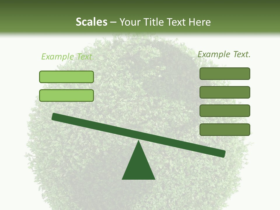 Green Plant Globe With North And South America Over White Background PowerPoint Template