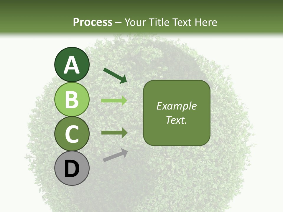 Green Plant Globe With North And South America Over White Background PowerPoint Template